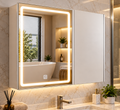 Wall-Mounted LED Mirror Bathroom Cabinet