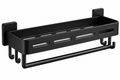 Wall-Mounted Shower Storage Shelf with Towel Bar and Hooks