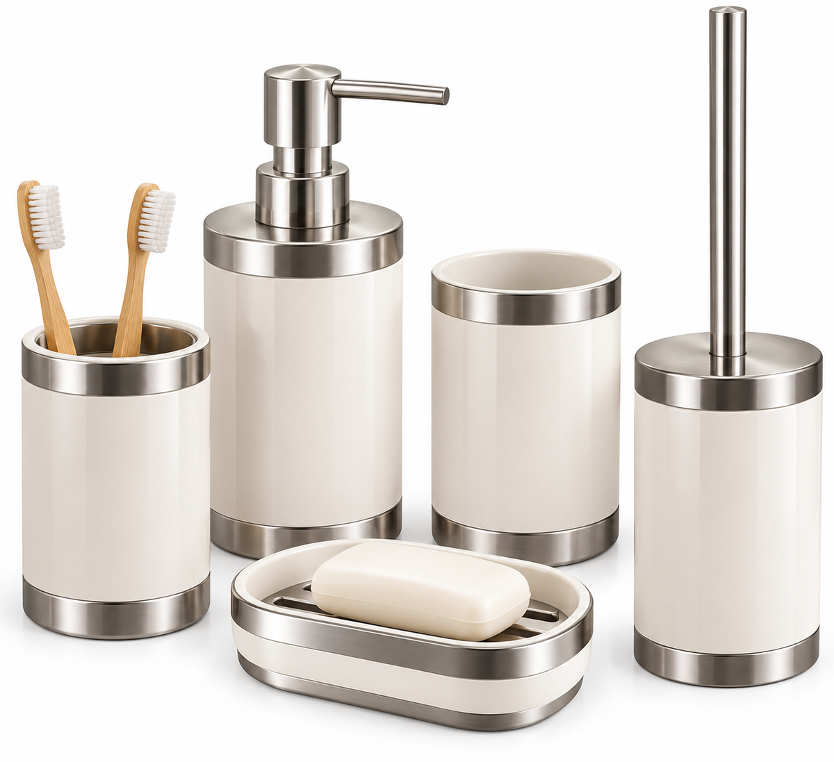 5-Piece Bathroom Countertop Accessory Set